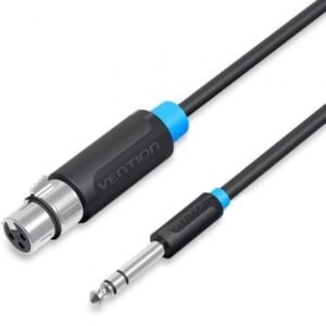Cabo Estéreo Vention BBEBF/ Jack 6.5 Macho - XLR Hembra/ 1m/ Preto