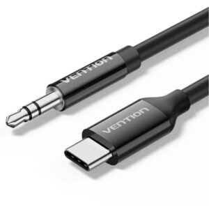 Cabo Conversor Audio Vention BIFBF/ USB Tipo-C Macho - Jack 3.5 Macho/ 1m/ Cinzento