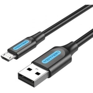 Cabo USB 2.0 Vention COLBF/ USB Macho - MicroUSB Macho/ 480Mbps/ 1m/ Preto