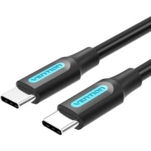 Cabo USB 2.0 Tipo-C Vention COSBD/ USB Tipo-C Macho - USB Tipo-C Macho/ Hasta 60W/ 480Mbps/ 50cm/ Preto