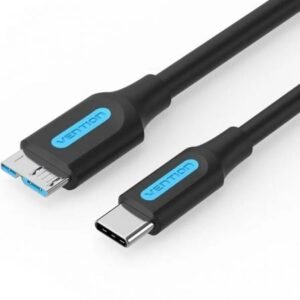 Cabo USB 3.0 Vention CQABD/ microUSB Macho - USB Tipo-C Macho/ 5Gbps/ 50cm/ Preto