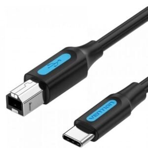 Cabo USB 2.0 Impressora Vention CQUBF/ USB Tipo-B Macho - USB Tipo-C Macho/ 480Mbps/ 1m/ Preto