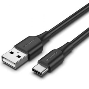 Cabo USB 2.0 Tipo-C Vention CTHBC/ USB Tipo-C Macho - USB Macho/ 480Mbps/ 25cm/ Preto