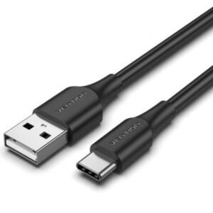 Cabo USB 2.0 Tipo-C Vention CTHBD/ USB Tipo-C Macho - USB Macho/ 480Mbps/ 50cm/ Preto