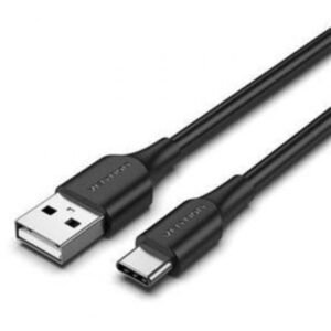 Cabo USB 2.0 Tipo-C Vention CTHBF/ USB Tipo-C Macho - USB Macho/ 480Mbps/ 1m/ Preto
