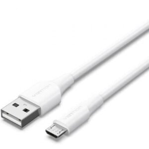 Cabo USB 2.0 Vention CTIWH/ USB Macho - MicroUSB Macho/ 480Mbps/ 2m/ Branco