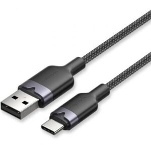 Cabo USB 2.0 Tipo-C Vention CTNBF/ USB Tipo-C Macho - USB Macho/ Hasta 60W/ 480Mbps/ 1m/ Preto