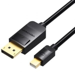 Cabo Mini DisplayPort 1.4 4K Vention HAABH/ Mini DisplayPort Macho - DisplayPort Macho/ 2m/ Preto