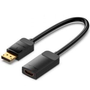 Cabo Conversor Vention HBZBB/ DisplayPort Macho - HDMI 4K Hembra/ 15cm/ Preto