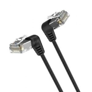 Cabo de Red RJ45 UTP Vention IBOBD Cat.6A/ 50cm/ Cabeza Rotatoria 360º/ Preto