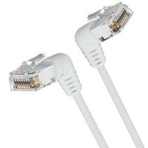 Cabo de Red RJ45 UTP Vention IBOWF Cat.6A/ 1m/ Cabeza Rotatoria 360º/ Branco