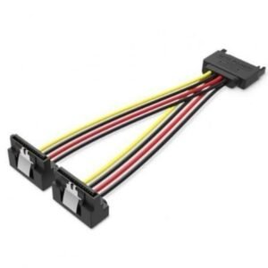 Cabo Alimentación Vention KDBBB/ SATA Macho - 2x SATA Hembra/ 15cm/ Preto