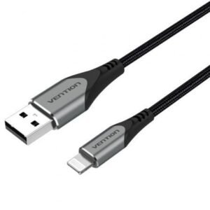 Cabo USB 2.0 Lightning Vention LABHH/ USB Macho - Lightning Macho/ 2m/ Cinzento