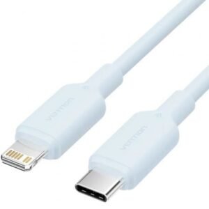 Cabo USB 2.0 Tipo-C Lightning Vention LAKSF/ USB Tipo-C Macho - Lightning Macho/ Hasta 27W/ 480Mbps/ 1m/ Azul
