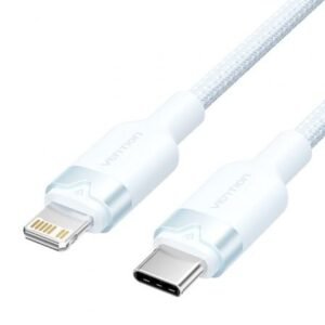 Cabo USB Tipo-C Lightning Vention LALSF/ USB Tipo-C Macho - Lightning Macho/ 27W/ 480Mbps/ 1m/ Azul