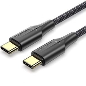 Cabo USB 2.0 Tipo-C 3A Vention TAUBG/ USB Tipo-C Macho - USB Tipo-C Macho/ 480Mbps/ 1.5m/ Preto