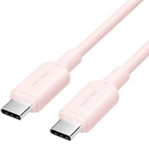 Cabo USB 2.0 Tipo-C 3A Vention TRCPH/ USB Tipo-C Macho - USB Tipo-C Macho/ Hasta 60W/ 480Mbps/ 2m/ Rosa