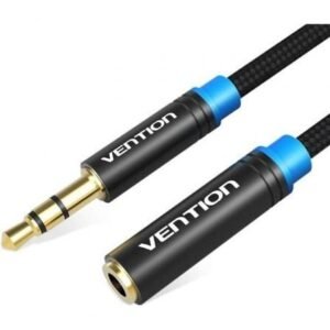 Cabo Estéreo Vention VAB-B06-B050-M/ Jack 3.5 Macho - Jack 3.5 Hembra/ 50cm/ Preto