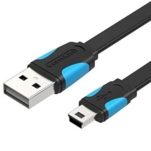 Cabo USB 2.0 Vention VAS-A14-B150/ Mini USB Macho - USB Macho/ 480Mbps/ 1.5m/ Azul y Preto