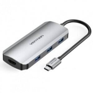 Docking USB Tipo-C Vention TOFHB/ 1xHDMI/ 3xUSB/ 1xUSB Tipo-C/ 1xUSB Tipo-C PD/ Cinzento