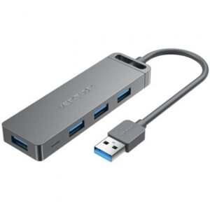 Hub USB 3.0 Vention CHLHB/ 4xUSB/ 1xMicroUSB PD/ Cinzento