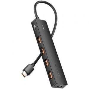 Hub USB Tipo-C 3.2 Vention CKCBB/ 4xUSB/ 1xUSB Tipo-C PD
