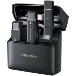 Microfone Sem fios con Clip Vention NCAB0/ USB Tipo-C/ Incluye Receptor/ 2 unidades