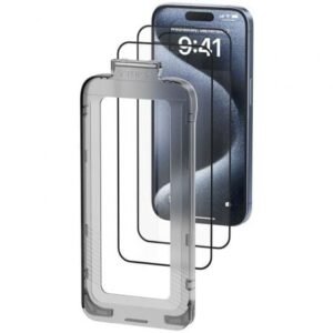 Pack de 2 Protetores de Ecrã de Cristal Templado Vention KUPTCB-20 para iPhone 16 Pro + Herramienta de Instalación Antipolvo