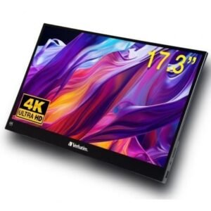 Monitor Portátil Táctil Verbatim PMT-17-4K 17.3"/ 4K/ Multimedia/ Preto