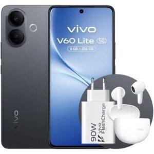 Smartphone Vivo V60 Lite 8GB/ 256GB/ 6.77"/ 5G/ Preto/ Incluye Carregador 90W y Buds