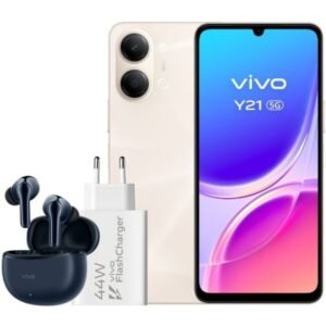 Smartphone Vivo Y21 4GB/ 256GB/ 6.74"/ 5G/ Oro/ Incluye Carregador + Auscultadores