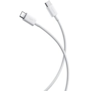 Cabo USB 2.0 Tipo-C 3A Xiaomi Braided/ USB Tipo-C Macho - USB Tipo-C Macho/ Hasta 60W/ 480Mbps/ 1m/ Branco