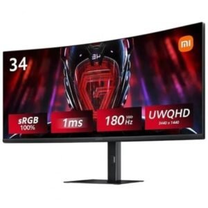 Monitor Gaming Curvo Xiaomi Curved Gaming Monitor G34WQi 34"/ WQHD/ 1ms/ 180Hz/ Preto